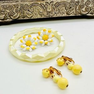 Retro Vintage Yellow Jewelry Lot